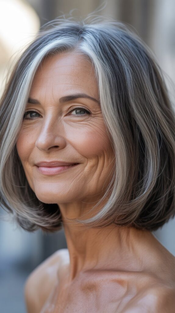 Face-Framing Bob with Subtle Highlights