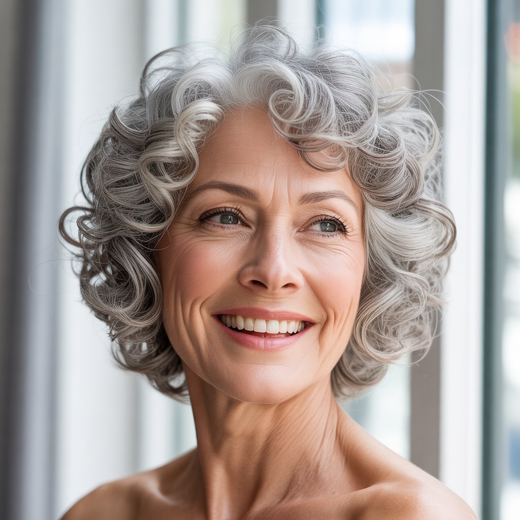  Curly Bob with Defined Curls