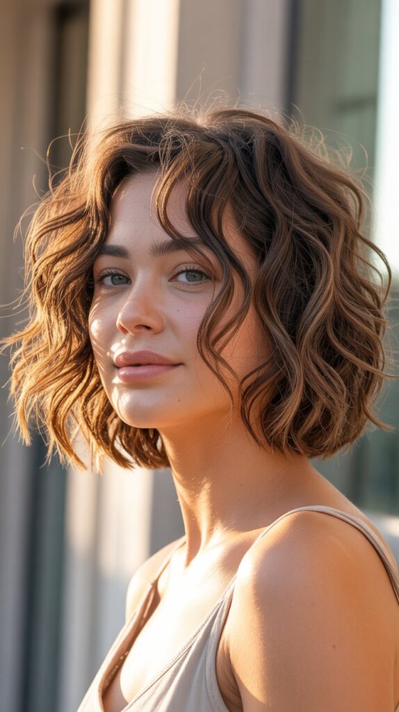Best 30 Short Choppy French Bob Haircuts for an Instant Cool-Girl Look 6 Wavy Choppy French Bob