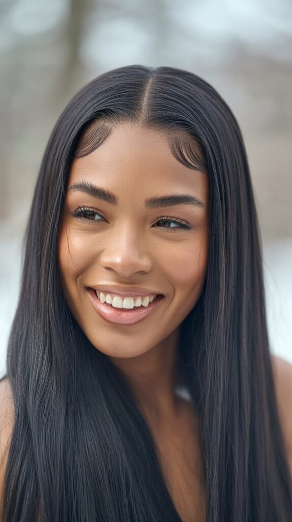 Straight Middle Part Sew-In