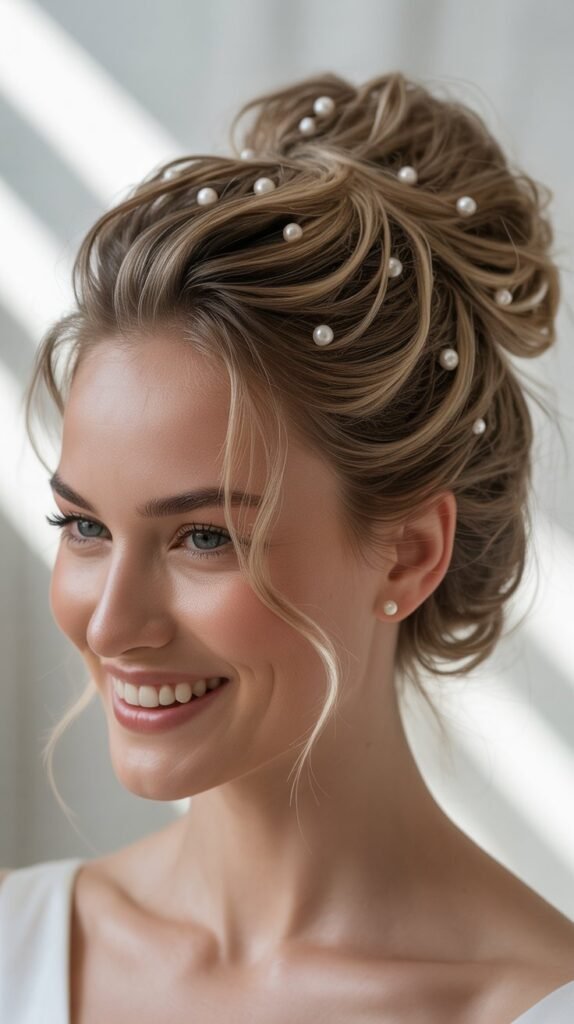 Pearl-Pinned Updo