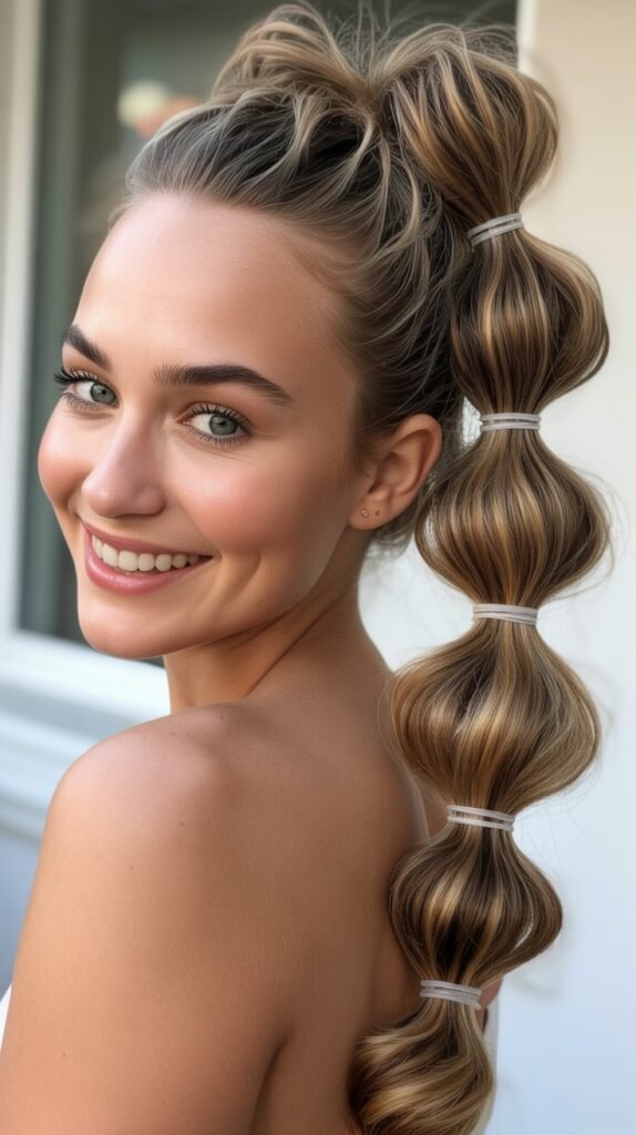 Bubble Ponytail Updo