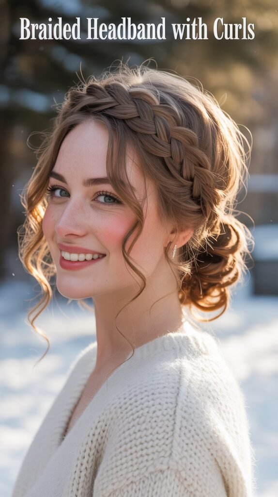 Braided Headband with Curls