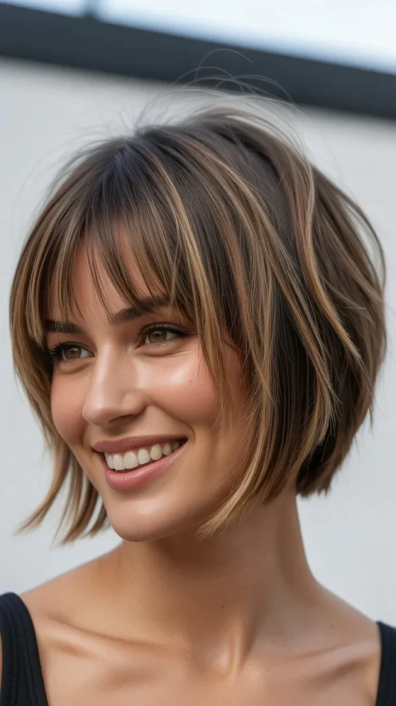 Choppy Bob with Graduated Bangs