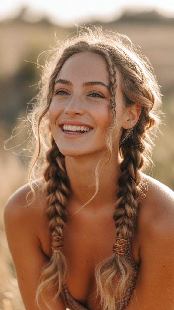 Boho Braided Pigtails