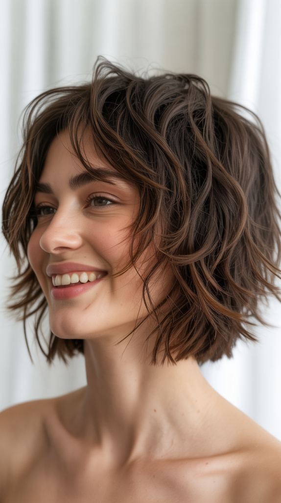 Messy Choppy Bob with Bedhead Texture