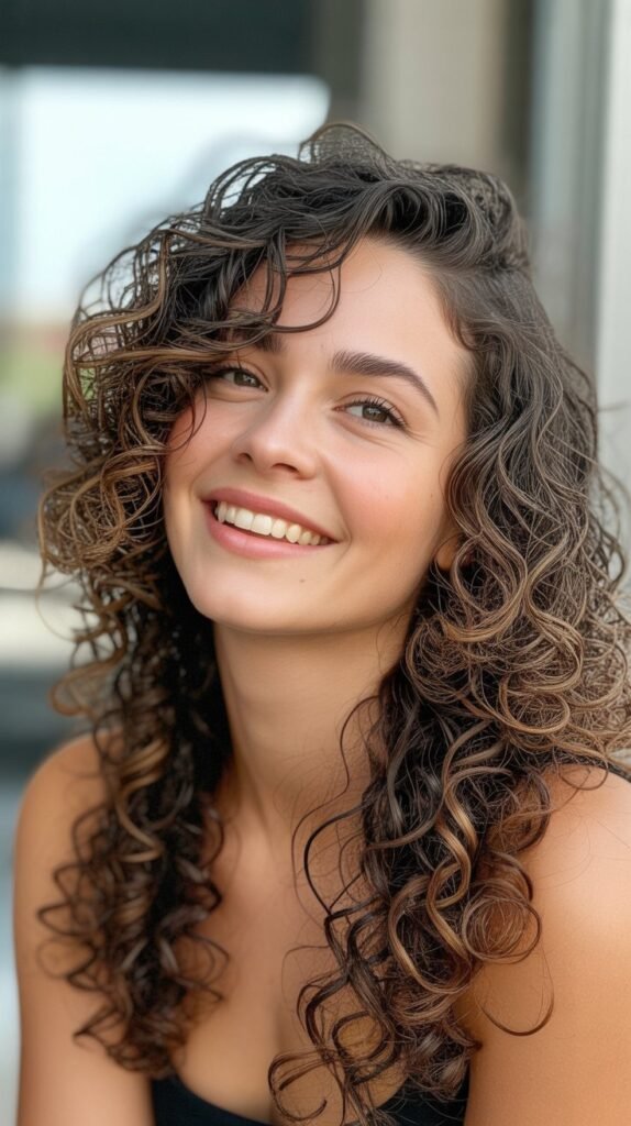 Asymmetrical Curly Cut