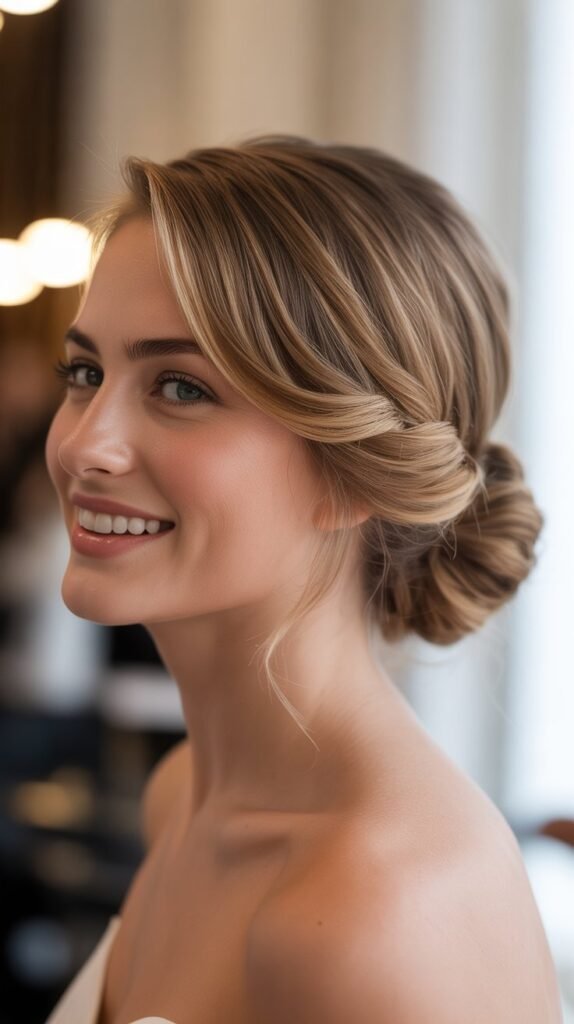 Twisted Low Side Bun