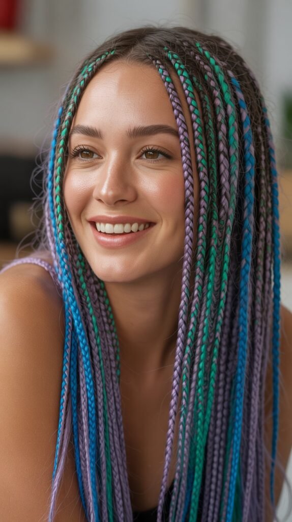 Micro Braids with Colored Extensions