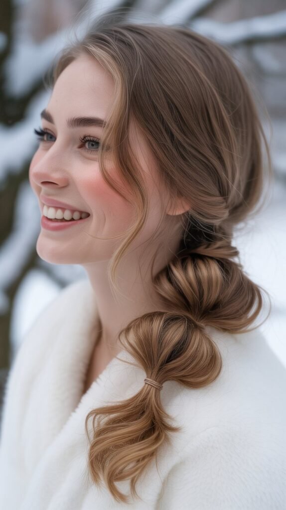  Twisted Low Ponytail