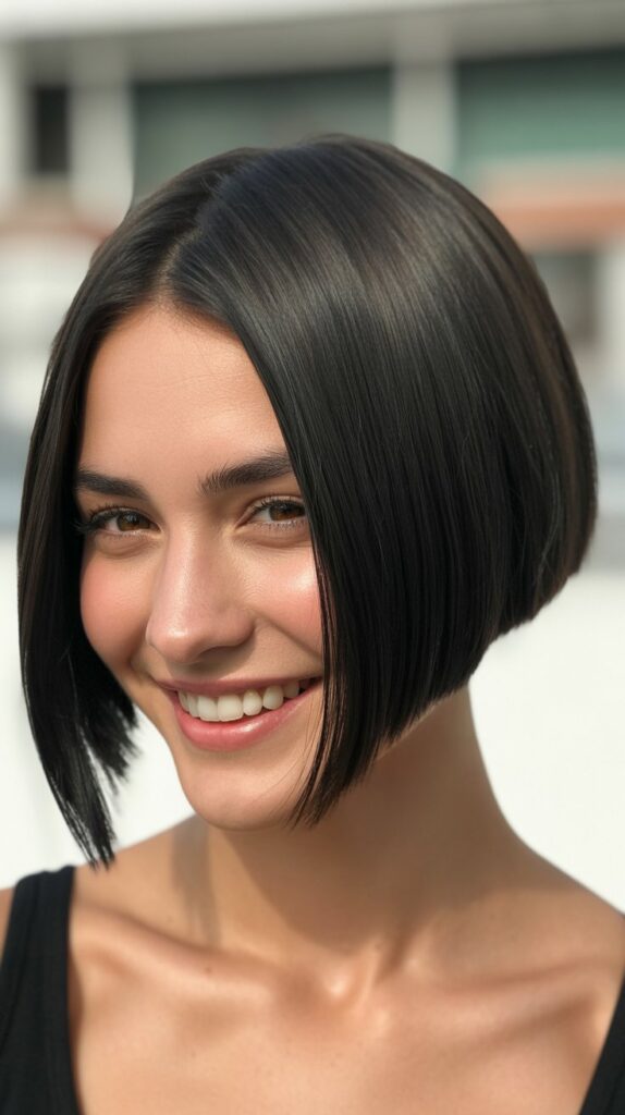 Sharp Dramatic Angled Bob