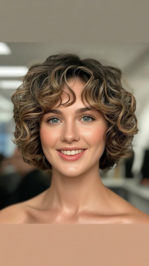 Stacked Curly Bob