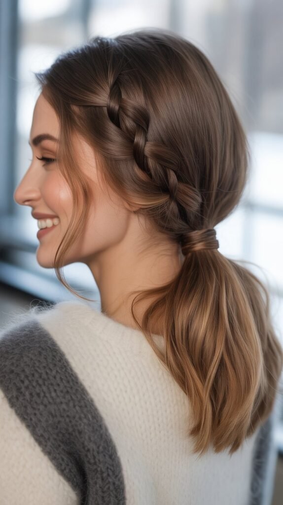 Low Ponytail with Twist Detail