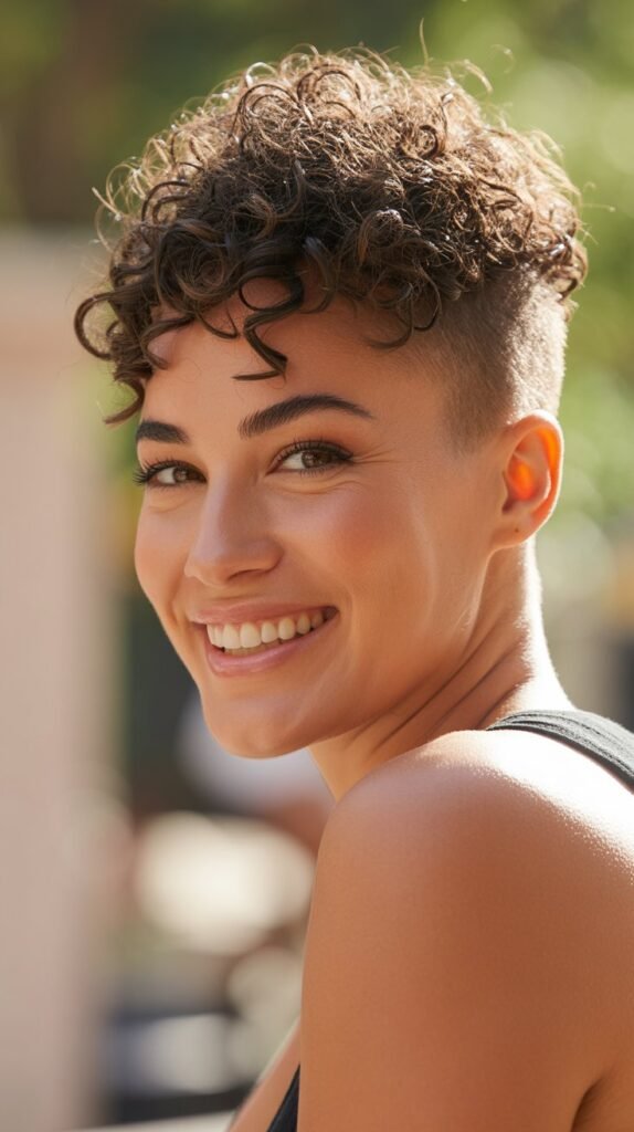Curly Buzz Cut