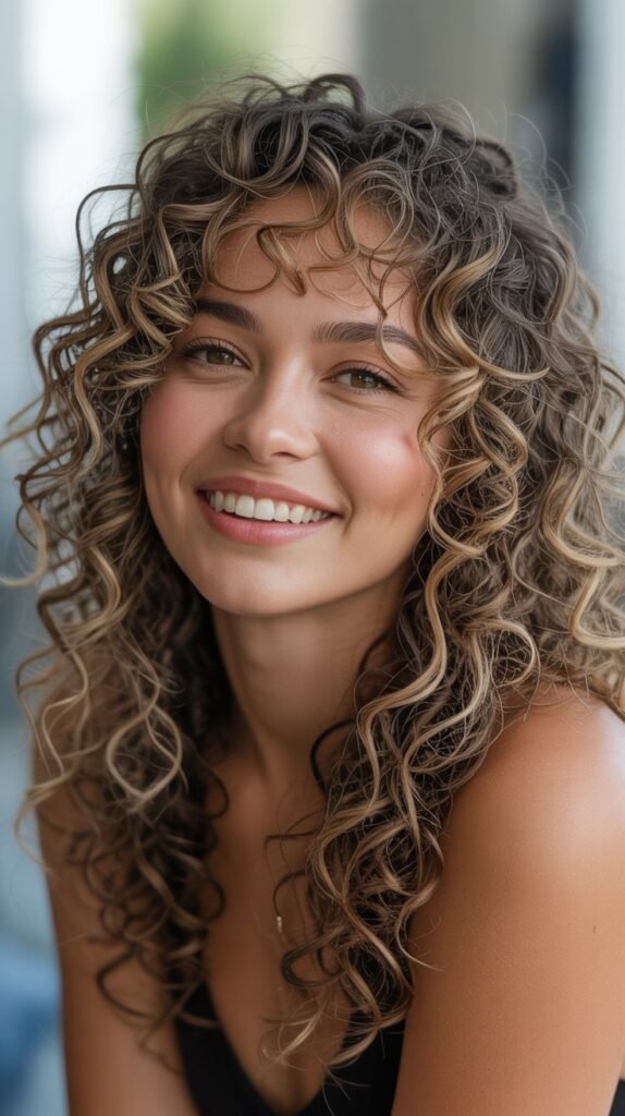 Curly Hair with Internal Layers