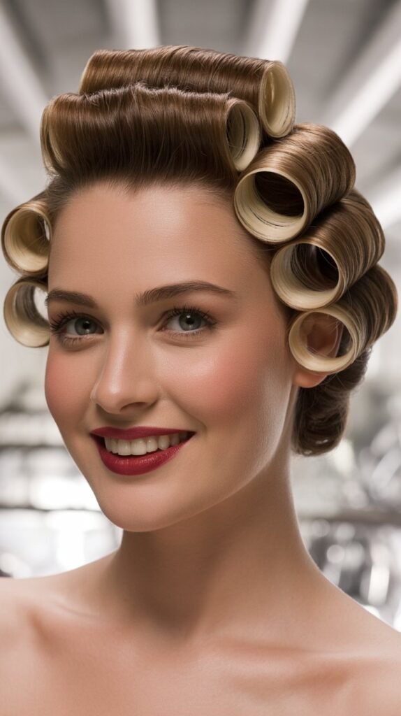 Vintage Pin Curl Updo