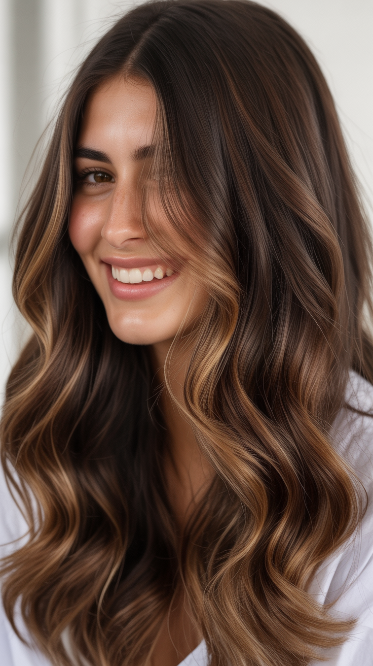 Rich Espresso Balayage Ideas for Brunettes This Winter