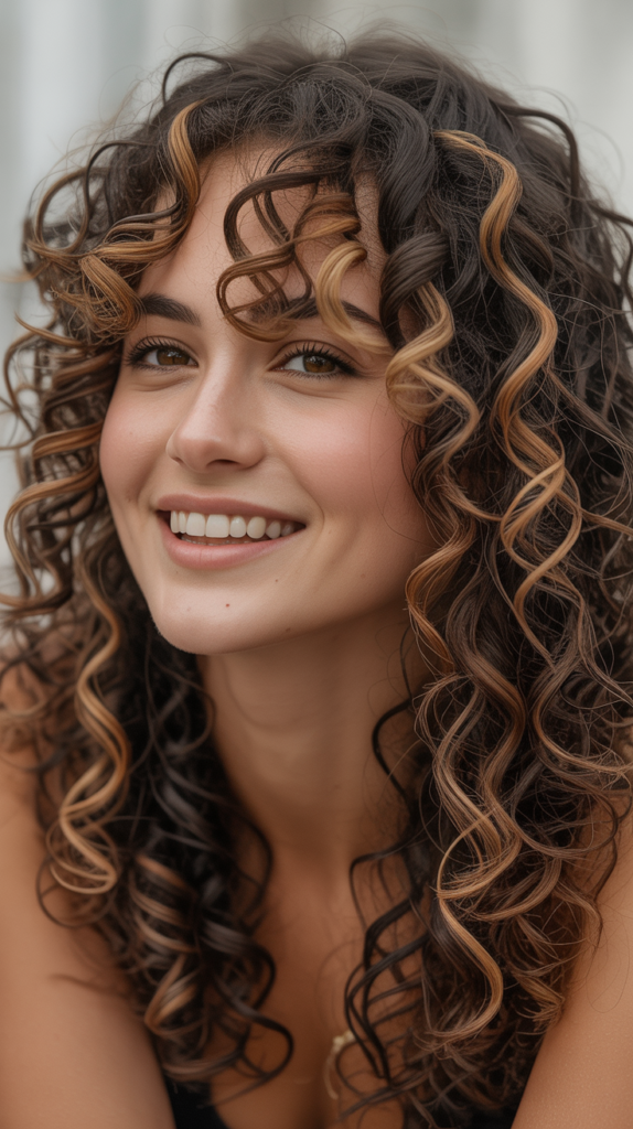 Winter Hair Color Ideas for Curly Brunette Hair That Pop Instantly