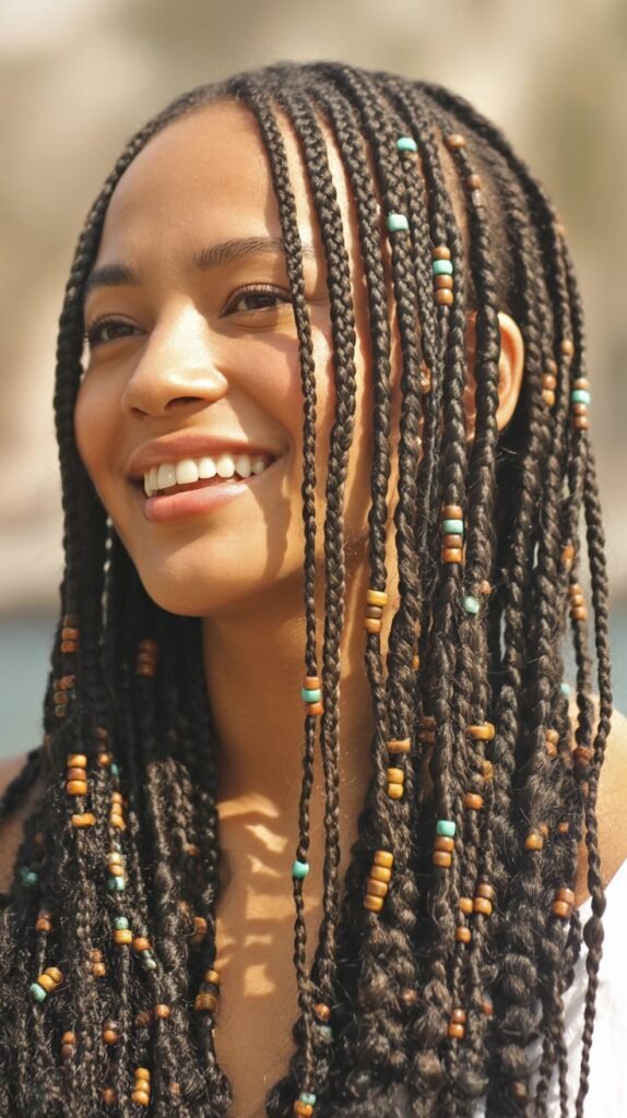 Multiple Mini Braids with Beads