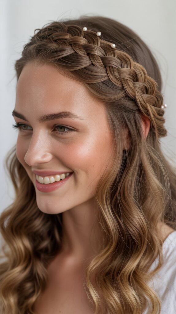 Lace Braid Half Crown