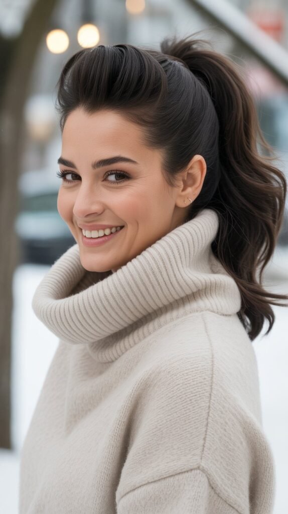 Sleek Ponytail with Volume