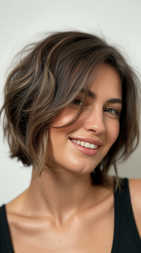Asymmetrical Choppy Bob