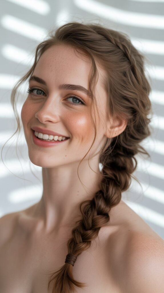  Low Braided Ponytail