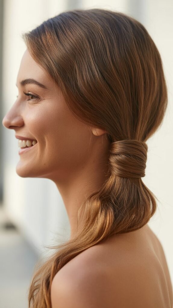  Sleek Wrapped Ponytail
