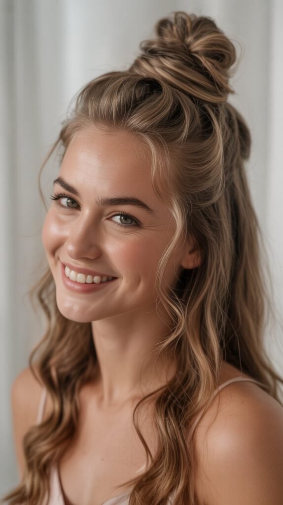 Half-Up Twisted Topknot