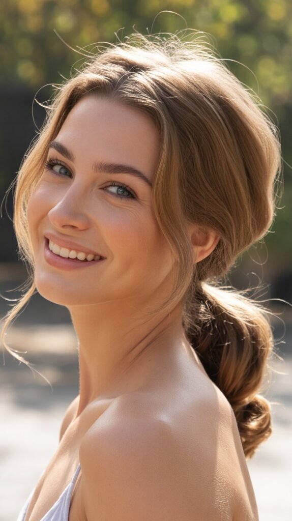 Low Twisted Ponytail