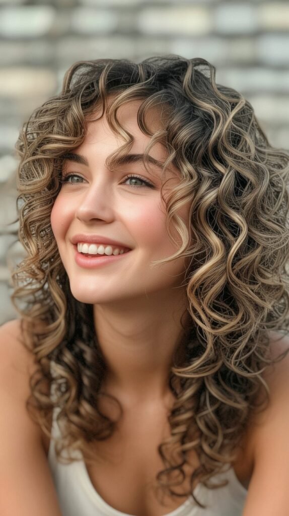 Curly Hair with Graduated Layers