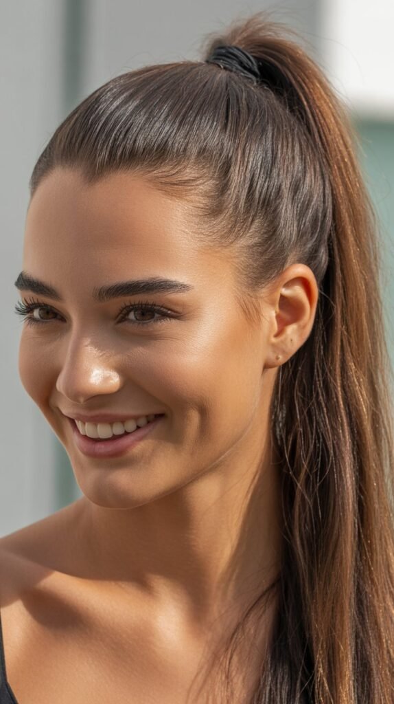  Slicked-Back Ponytail