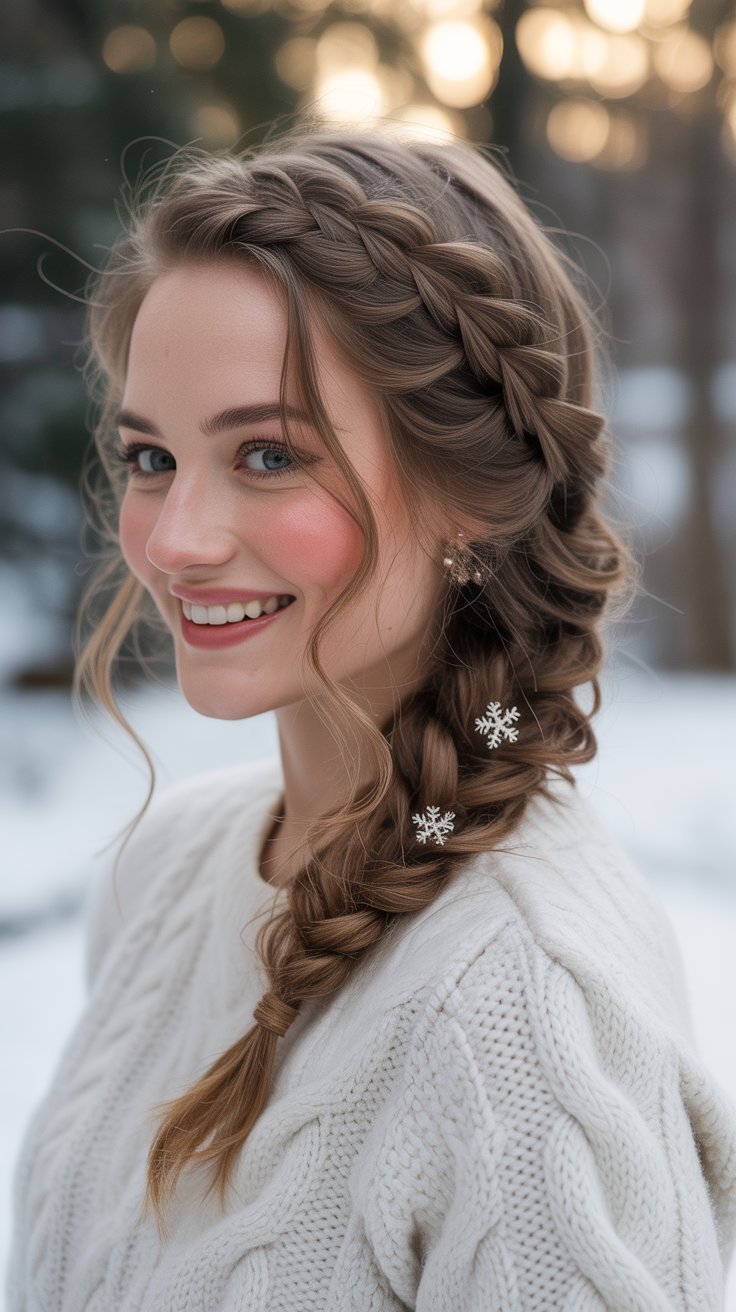 30 Adorable Cute Winter Hairstyles with Braids