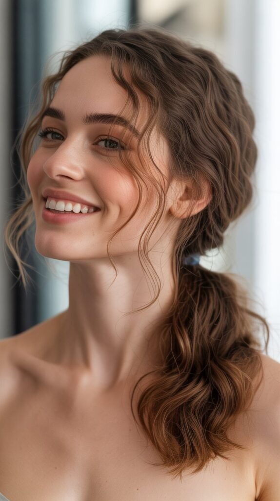 Textured Low Ponytail