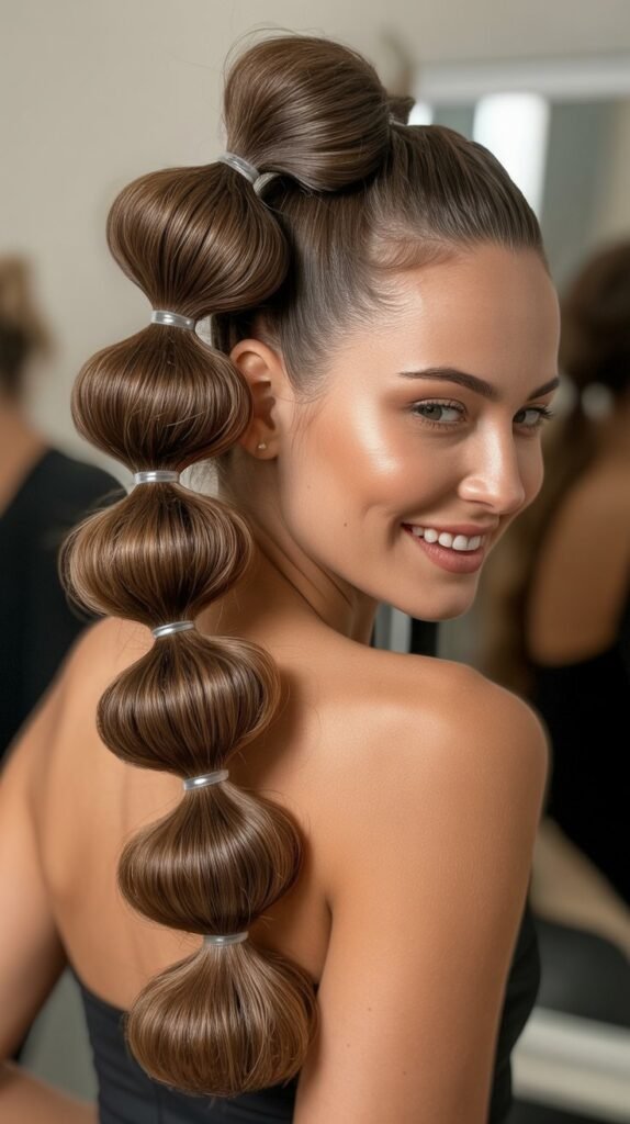 The Bubble Ponytail Updo