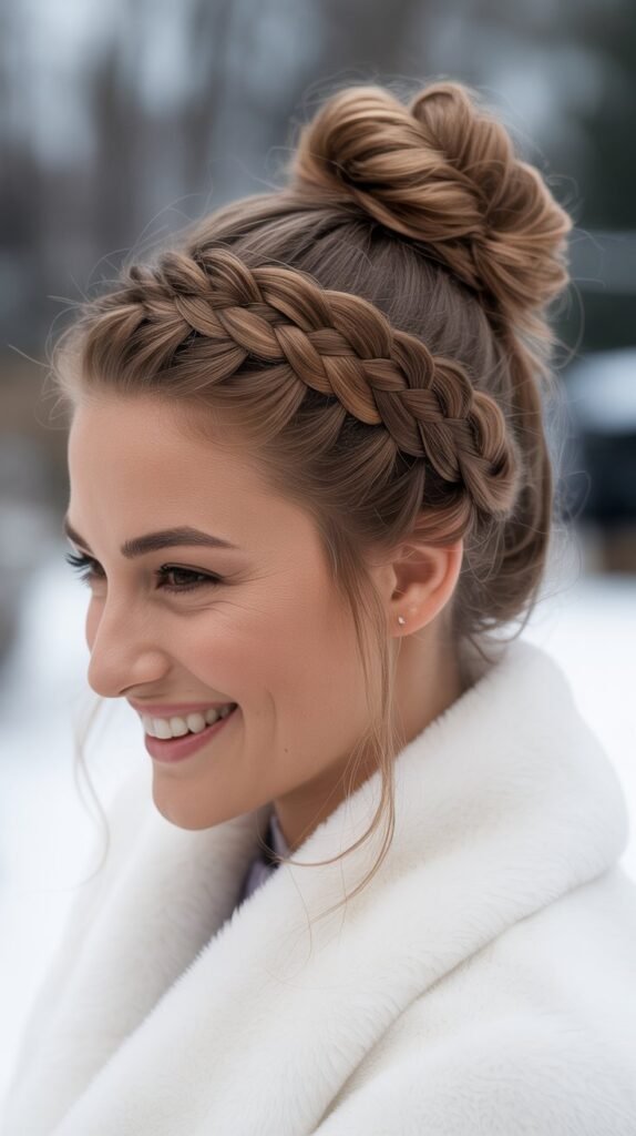 Braided Bun with Wrapped Detail