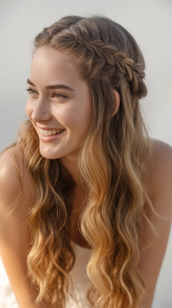 Waterfall Braid Half-Up