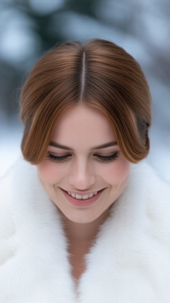 Sleek Center Part with Tucked Ends