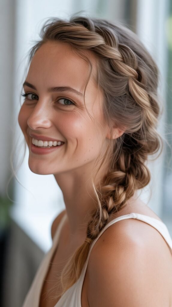 Messy Side French Braid