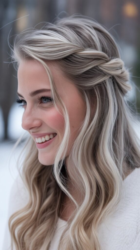 Classic Half-Up Twisted Crown