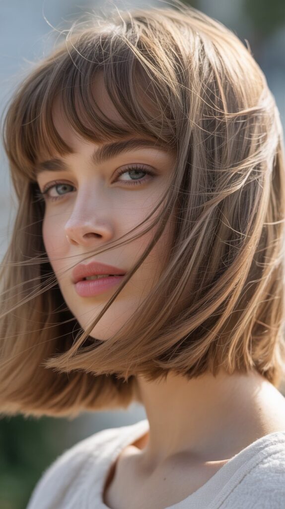 36 Stunning French Bob Haircuts With Bangs for Instant Fashion Edge 19 French Bob With Razored Bangs