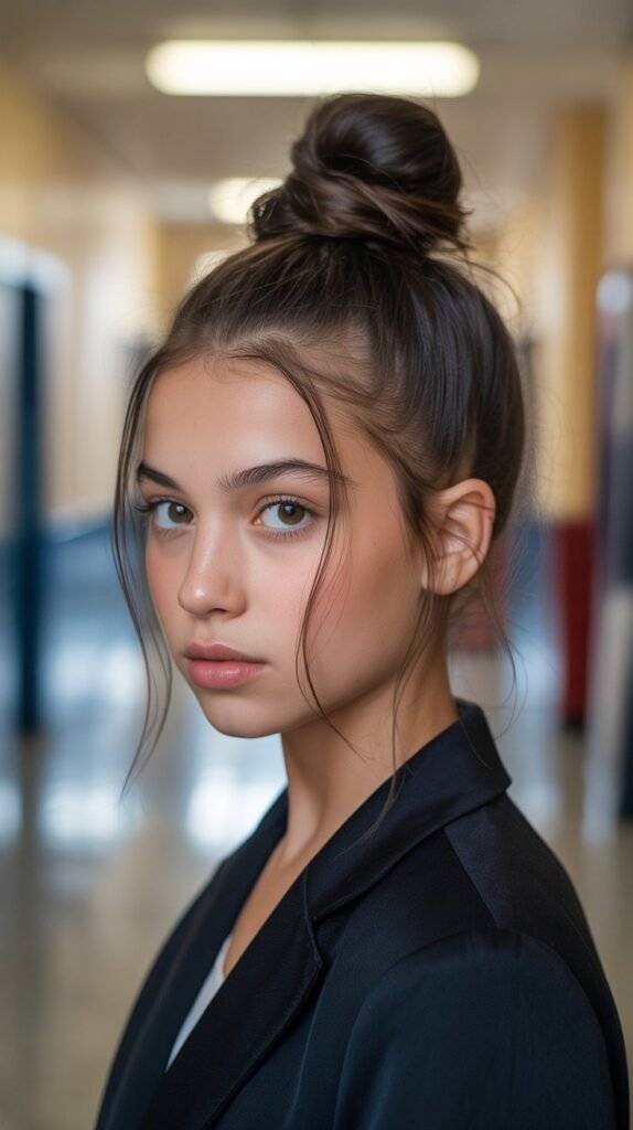 The High Bun with Face-Framing Pieces