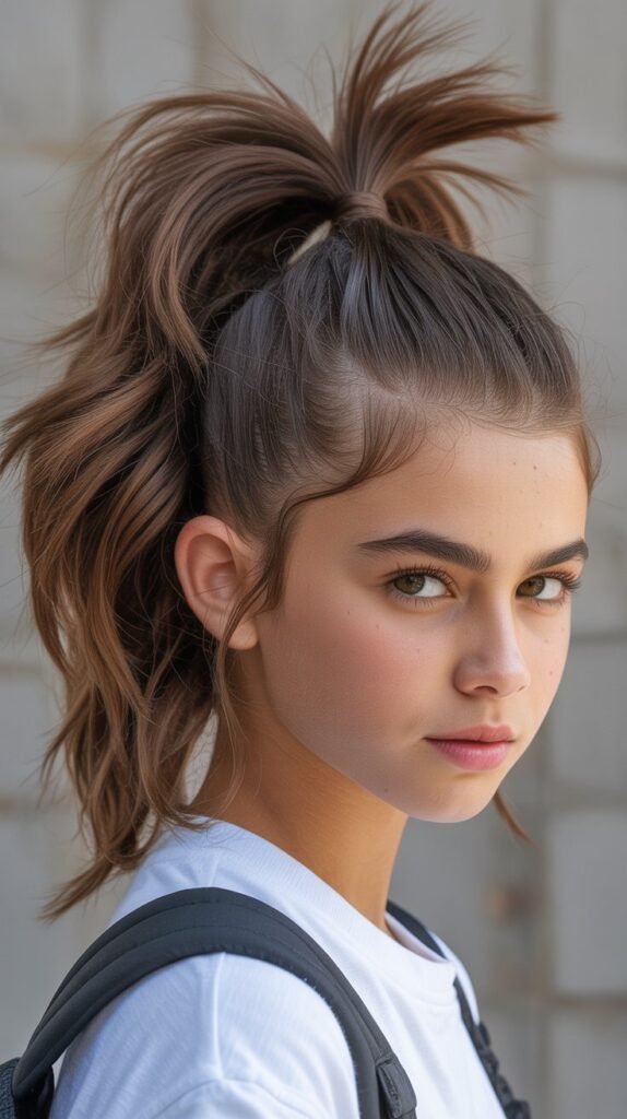 The Side-Swept Ponytail with Volume
