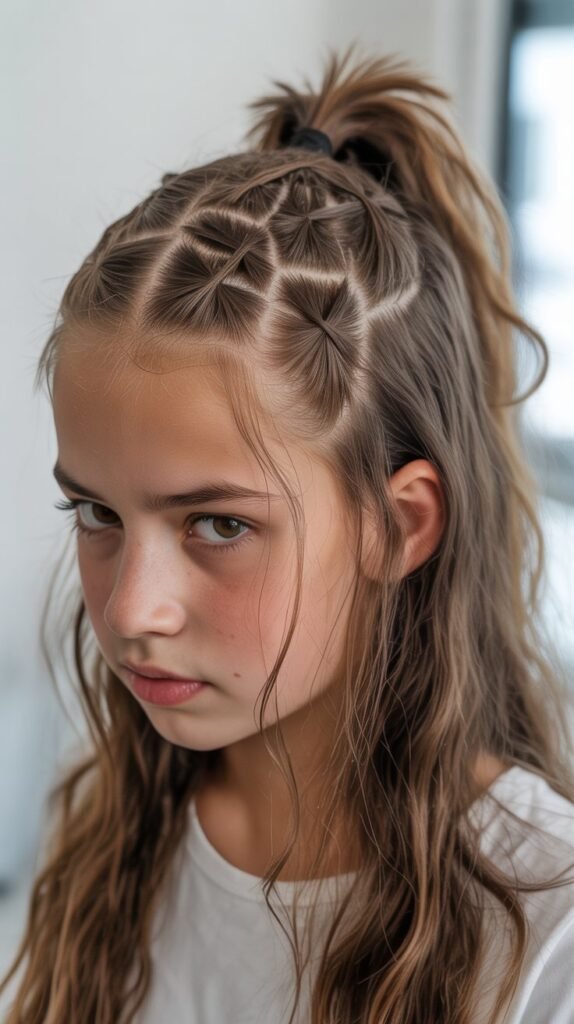 The Criss-Cross Ponytail