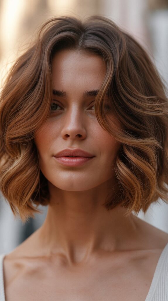 Choppy Bob with Soft Waves