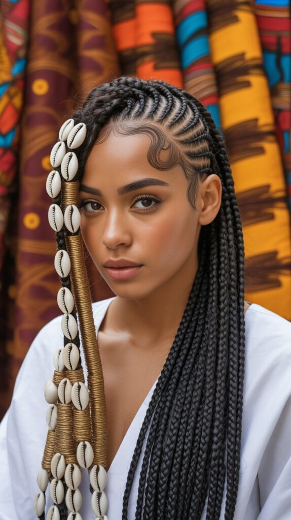 Best 25+ Half Cornrows Half Box Braids Styles You'll Obsess Over in 2025 22 22. Fulani-Inspired Half Cornrows Half Box Braids