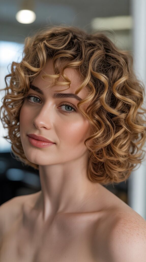 34+ Latest Bob Haircuts for Fine Hair 21 Curly Bob for Fine Hair