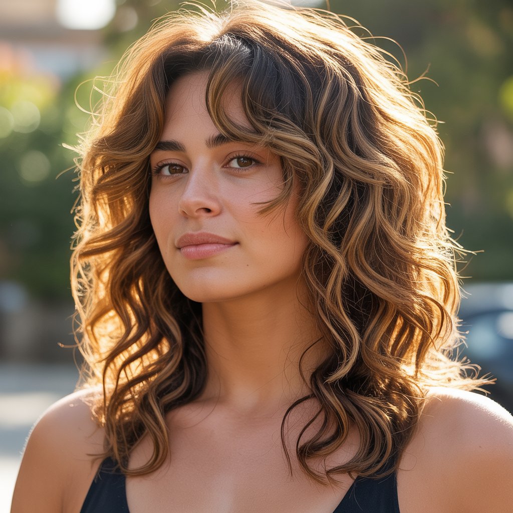 27+ Expert-Approved Hairstyles for Thin Hair and Round Faces 8 Tousled Midi Cut with Volume