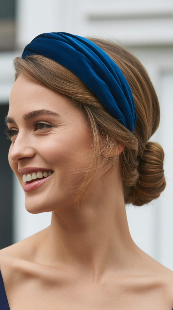Thick Headband with Side Bun