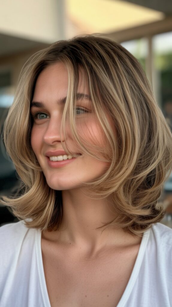 34+ Latest Bob Haircuts for Fine Hair 5 Layered Bob with Face-Framing Pieces